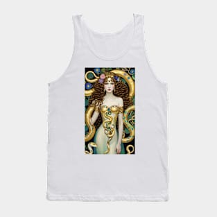 Gustav Klimt's Serpentine Elegance: Women with Graceful Snakes Tank Top